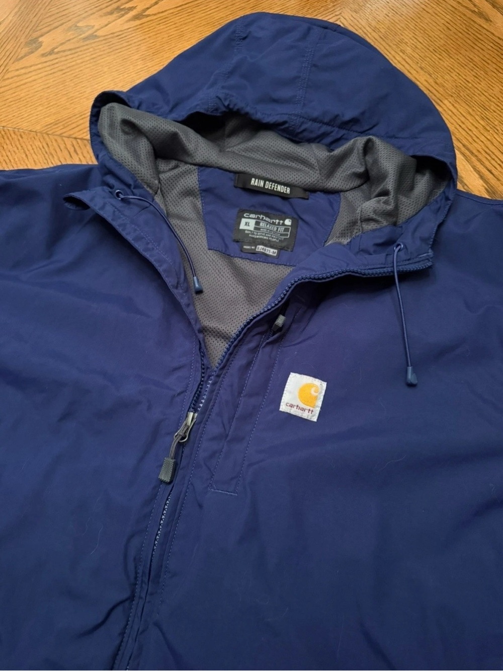 Carhartt Jacket Mens XL Rain Defender Hooded Full Zip OJ4671-M